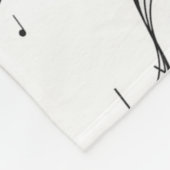 Monogramm für die Schwarzweiß-Musiknote Fleecedecke (Ecke)