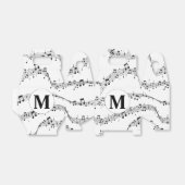 Monogramm für die Schwarzweiß-Musiknote Geschenkschachtel (Ungefaltet)