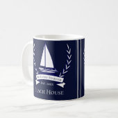 Monogramm für die Seefahrt der Navy Kaffeetasse (Vorderseite Links)