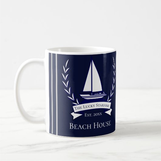 Monogramm für die Seefahrt der Navy Kaffeetasse (Links)