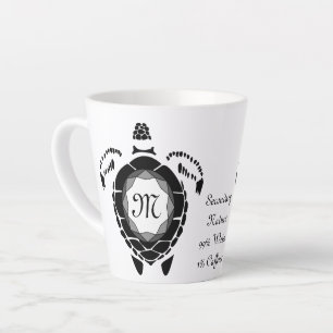 Monogramm für die Silhouette der Schwarzmeerschild Milchtasse