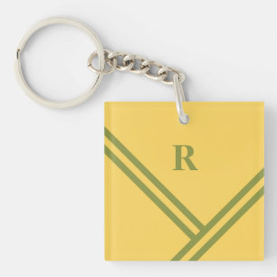 Monogramm für die Trends bei den Farben der golden Schlüsselanhänger