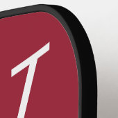 Monogramm für die Uni Rot und Weiß Pickleball Schläger (Linke Seite)