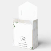 Monogramm für die weiße Spitze und Rose Geschenkschachtel (Geöffnet)