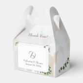 Monogramm für die weiße Spitze und Rose Geschenkschachtel (Vorderseite)