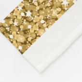 Monogramm für die weißen Streifen des Glitzer Gold Fleecedecke (Ecke)