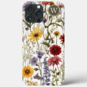 Monogramm für die Wildblumen in den Ländern Case-Mate iPhone Hülle (Rückseite)