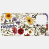 Monogramm für die Wildblumen in den Ländern Case-Mate iPhone Hülle (Rückseite (Horizontal))