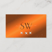 Monogramm für Edelorange und Braunfärbung von Diam Visitenkarte (Vorderseite)
