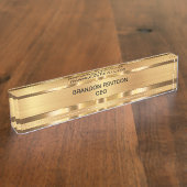 Monogramm für eine Führungskraft Namensplakette (Seite)