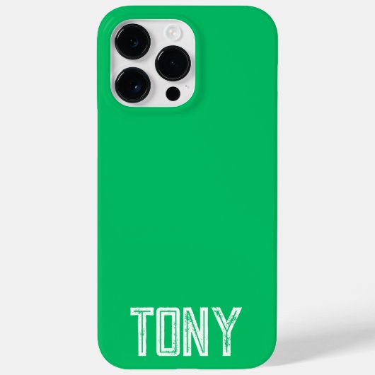 Monogramm für einen grünen Apple-Individuelle Name Case-Mate iPhone Hülle (Rückseite)