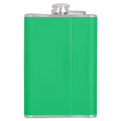 Monogramm für einen grünen Apple-Individuelle Name Flachmann (Rückseite)