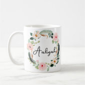 Monogramm für einen schönen Blumennamen Kaffeetasse (Links)