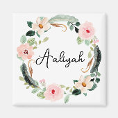 Monogramm für einen schönen Blumennamen Magnet (Vorne)