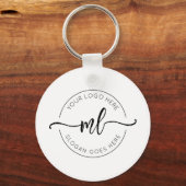 Monogramm für einfache Geschäftsprämien - Anfänge Schlüsselanhänger (Vorderseite)