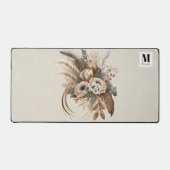 Monogramm für Elegante Blume Schreibtischunterlage (Vorderseite)