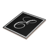 Monogramm für elegante Letter E-Sparkling-Diamante Fliese (Seite)