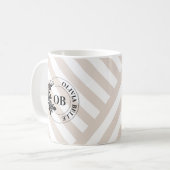 Monogramm für Elfenbeinstäbe Kaffeetasse (Vorderseite Links)