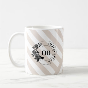 Monogramm für Elfenbeinstäbe Kaffeetasse