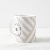 Monogramm für Elfenbeinstäbe Kaffeetasse (Vorderseite Links)
