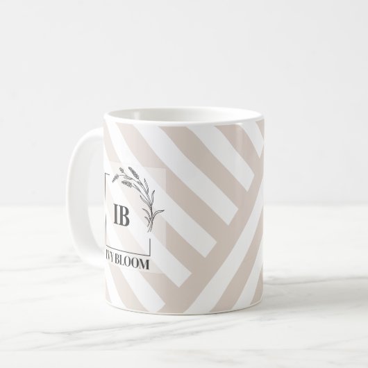 Monogramm für Elfenbeinstäbe Kaffeetasse (Vorderseite Links)