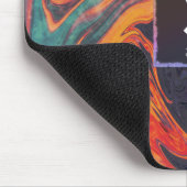 Monogramm für flüssige Elegant-Marmornamen Mousepad (Ecke)