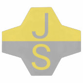 Monogramm für gelbe und graue moderne Initialen Fußball (Flach)