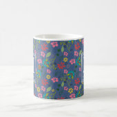 Monogramm für Girl-Bohemische Blume Kaffeetasse (Mittel)
