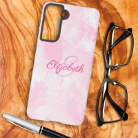 Monogramm für Girl-Pink-Weißfarben