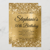 Monogramm für Glitzer und Extravagante Folie Einladung (Vorne/Hinten)