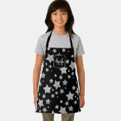 Monogramm für Glitzern aus Silber-Glitzer Schürze (Insitu)