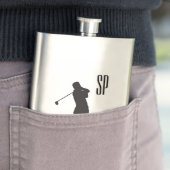 Monogramm für Golf-Design Flachmann (Beispiel)