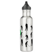 Monogramm für Golfer-Silhouetten Edelstahlflasche (Rechts)