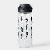 Monogramm für Golfer-Silhouetten Trinkflasche (Rückseite)