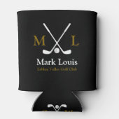 Monogramm für Golfspieler Personalisiert Dosenkühler (Rückseite)