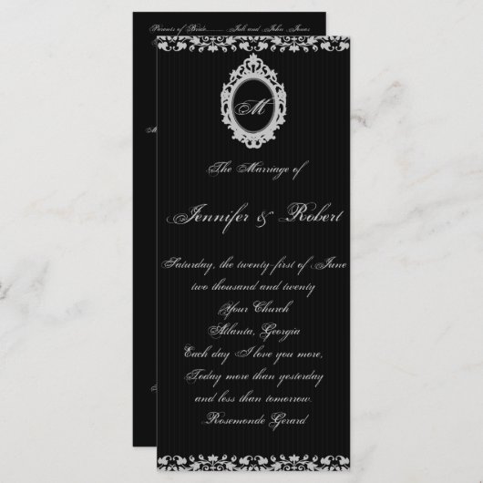 Monogramm für Gothic-Rahmen Programm (Vorne/Hinten)