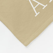 Monogramm für graue und goldene Streifen | Editier Fleecedecke (Ecke)