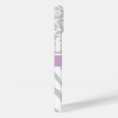 Monogramm für graue und lilac-Tierdrucke Case-Mate iPhone Hülle (Rückseite / Rechts)