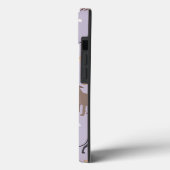 Monogramm für Grauhund-Knochen und Paws Case-Mate iPhone Hülle (Rückseite / Links)