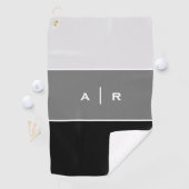 Monogramm für Graustufen-Farbblock Golfhandtuch (Insitu)