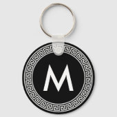 Monogramm für griechisches Schlüsseldesign Schlüsselanhänger (Vorderseite)