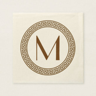 Monogramm für griechisches Schlüsseldesign Serviette