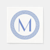 Monogramm für griechisches Schlüsseldesign Serviette (Vorderseite)