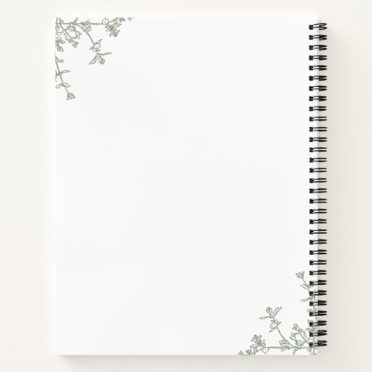 Monogramm für grünes Wappen Notizblock (Rückseite)