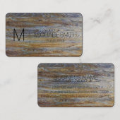 Monogramm für Holzkörner Nr. 3 Visitenkarte (Vorne/Hinten)