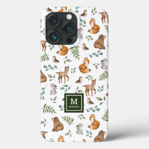 Monogramm für Holztierblätter Case-Mate iPhone Hülle
