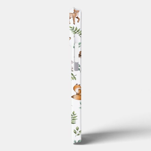 Monogramm für Holztierblätter Case-Mate iPhone Hülle (Rückseite / Links)