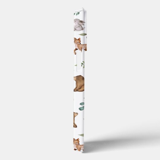 Monogramm für Holztierblätter Case-Mate iPhone Hülle (Rückseite / Rechts)