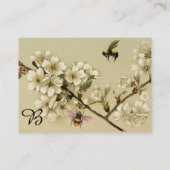 MONOGRAMM FÜR HONEY-BIENEN UND WILD-ROSE VISITENKARTE (Rückseite)
