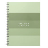 Monogramm für horizontale Farbblockstreifen auf gr Notizblock (Vorderseite)